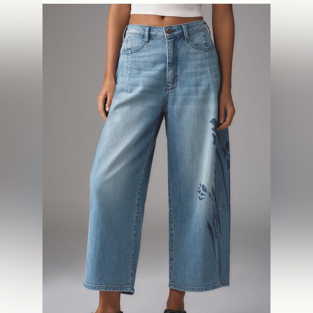 Kenna Mid-Rise Heritage Barrel Jeans - HEART edition by Pilcro. size 27 - Picture 2 of 14